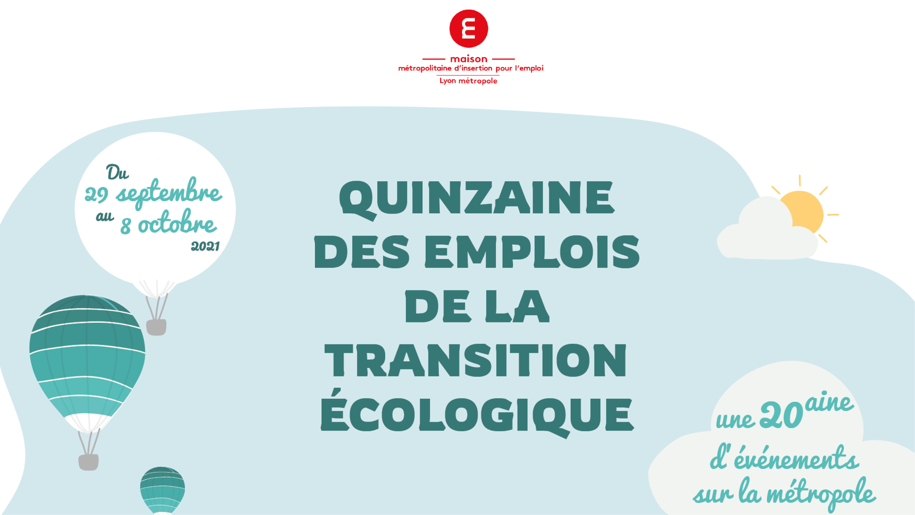 affiche de la quinzaine des emplois de la transition écologique