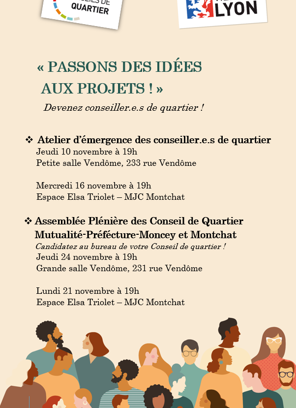 Dates rencontres conseils de quartier